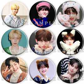 金善禹周边徽章镭射细闪吧唧胸针二次元马口铁背包痛包装饰礼物