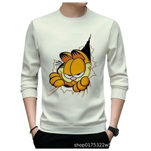 秋冬季3D印花熊猫动物清晰图案圆领长袖男士时尚卫衣国潮加绒款