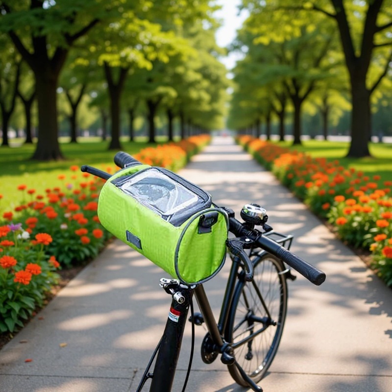 New bicycle handlebar bag, round handlebar bag, touch screen phone bag, mountain bike accessories, cycling waterproof bag