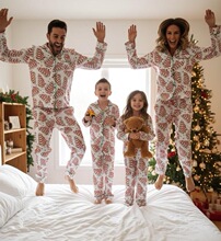 W 15916 Christmas Tree Print Pajamas �}�Q��ӡ��˯��