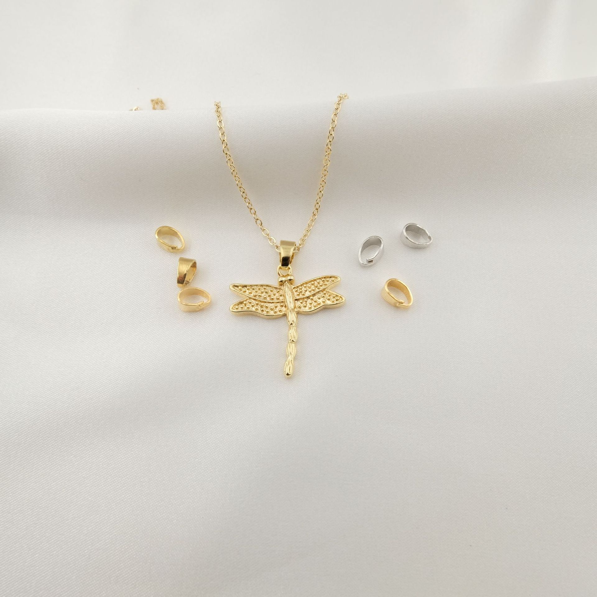 加厚光面瓜子扣 项链扣 吊坠扣 铜镀真金14K18K DIY项链配件饰品