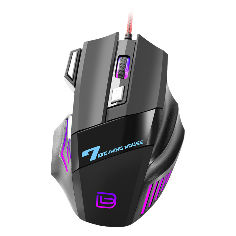 Bajeal g 5有線ゲームのマウスの電気競争は鶏のプログラミング7d発光rgbのまぶしさのusbのマウスのデスクトップを食べます。|undefined