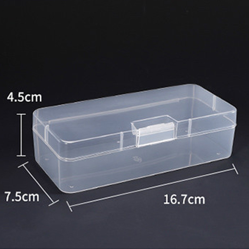 新款透明塑胶盒 圆珠笔盒文具盒 收纳整理盒PP透明塑胶盒单扣空盒