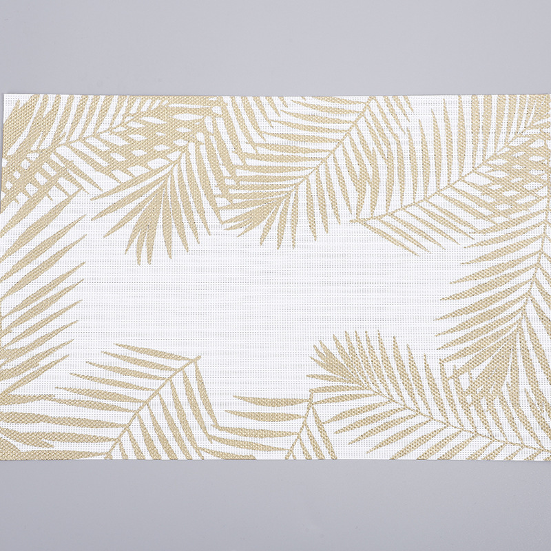 Piña mantel espesado PVC mantel hojas gilding aislamiento Hotel cafetería creativa estera taza de té se puede fijar