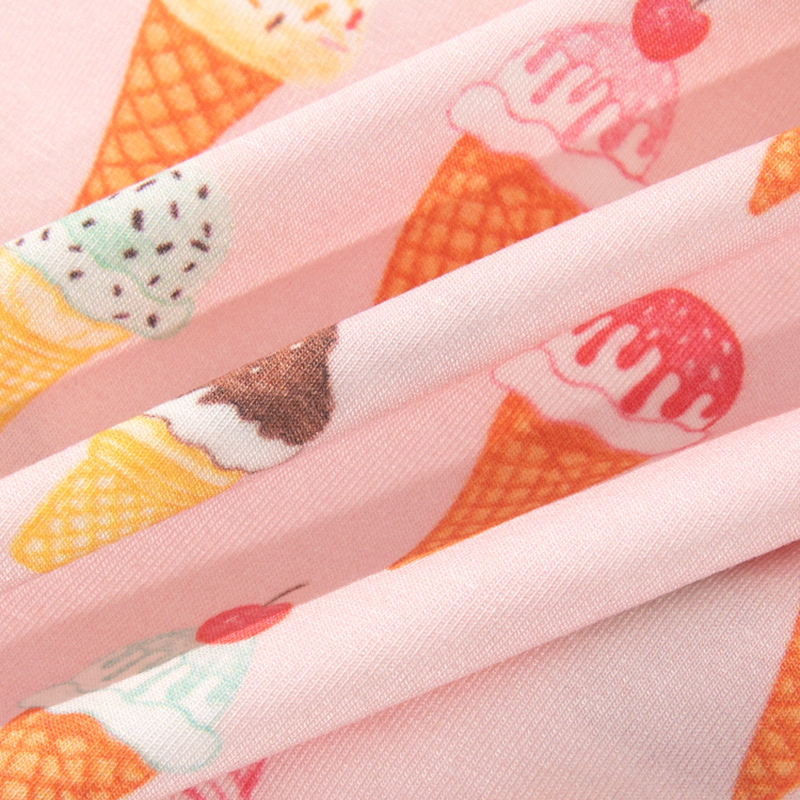 Verano fino de fibra de bambú funda de bebé manga corta traje elástico masculino y femenino bebé mameluco Rosa transfronterizo