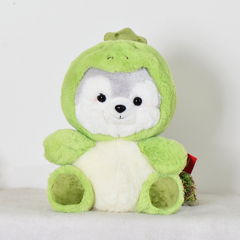 Ulura Lindo Husky muñeca transformación animal de peluche juguete cama presionando Muñeca regalo cumpleaños al por mayor