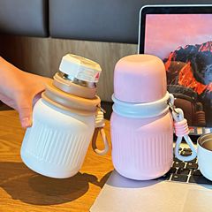 保温杯女生高颜值316不锈钢吸管杯2025新款户外便携水杯茶水分离