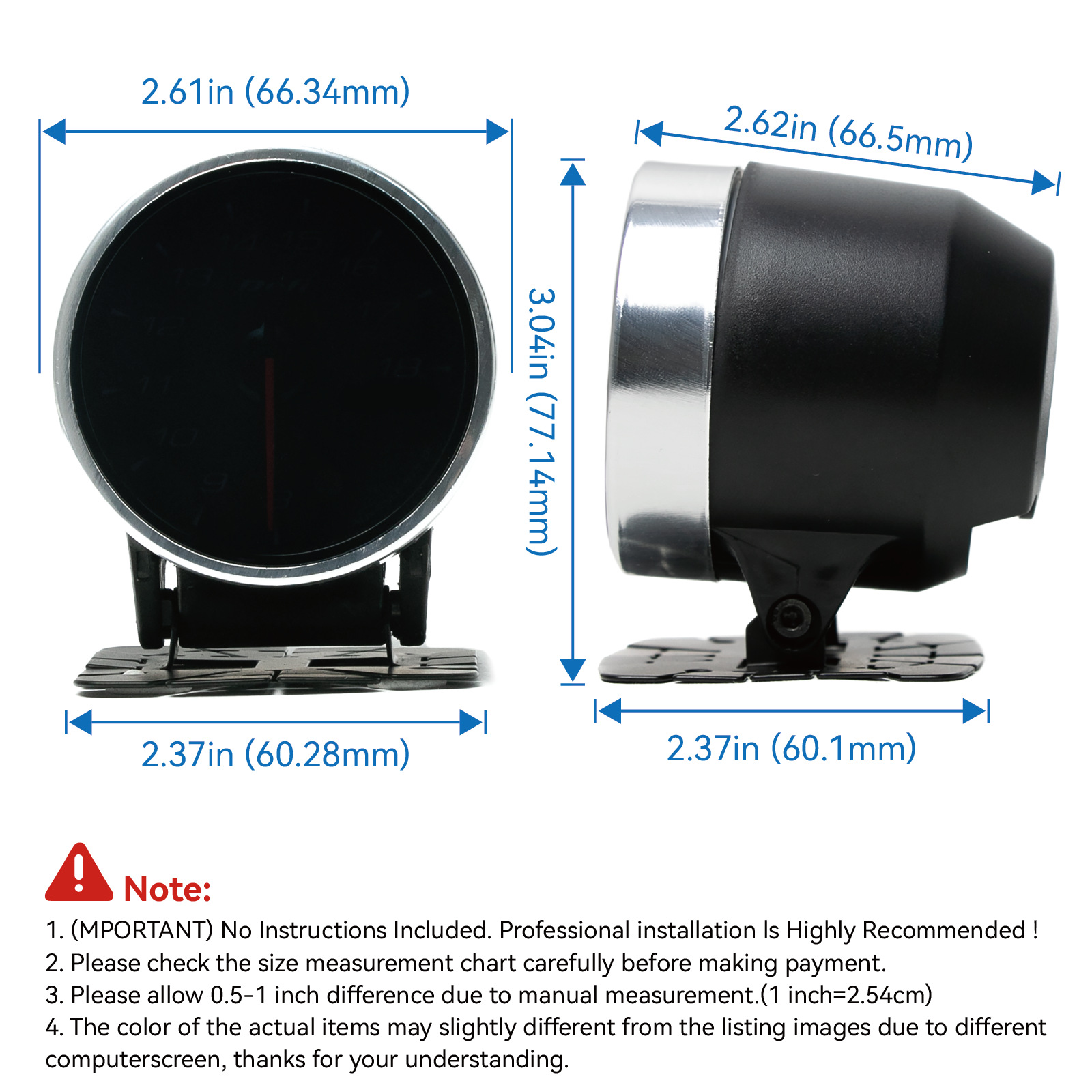 Factory Direct Sales of Modified Racing Instrument Defi Multifunctional Car Water Temperature Gauge for Engine Distribution and Delivery