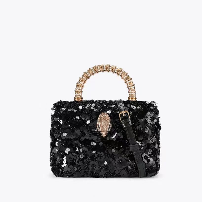 Kurt Geiger Qadın Çantası - Zəncirli, Sırmalı, Kiçik Ölçülü