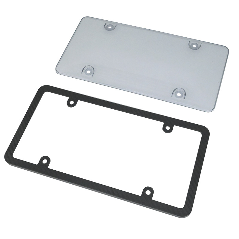Factory direct American standard plastic license plate frame with cover transparent cover two-in-one American license plate frame accessories complete