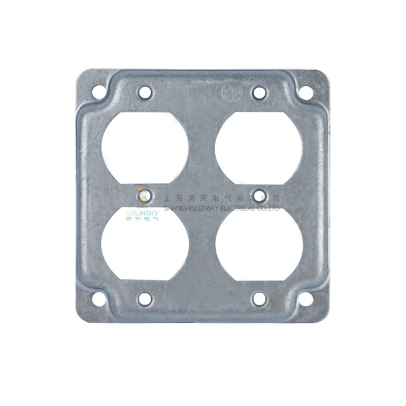 USLINSKY ETL - Placa de cubierta galvanizada estándar americana de 4x2 pulgadas para panel de interruptores y toma de corriente contra incendios