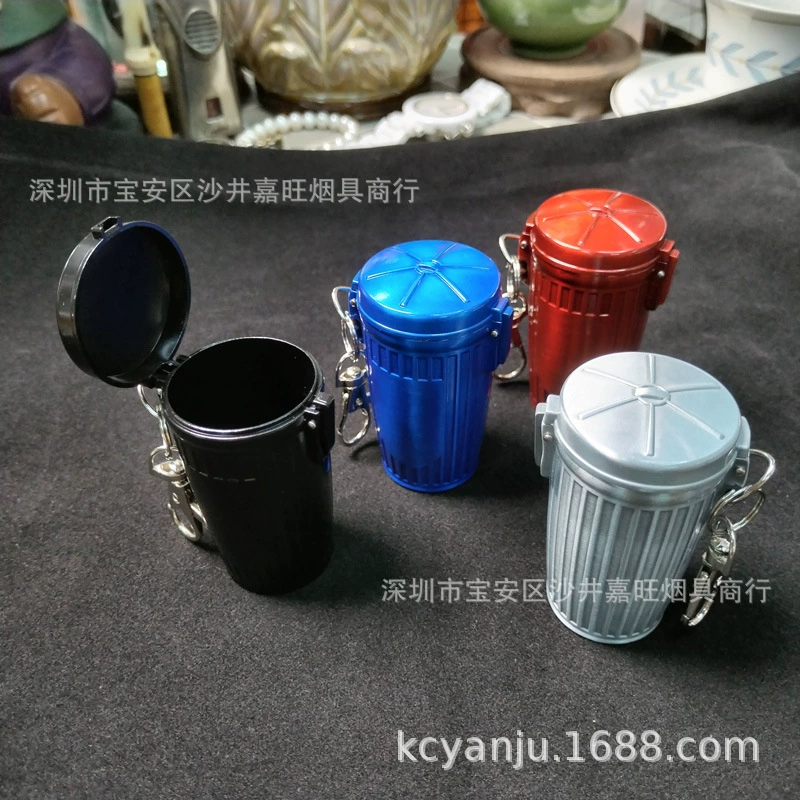 Модная форма мусорного ведра Карманная пепельница Портативная пепельница Автомобиль Открытый Маленькая пепельница Герметичный брелок
