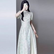 新中式旗袍改良年轻款少女复古中国风女装气质连衣裙日常可穿夏季
