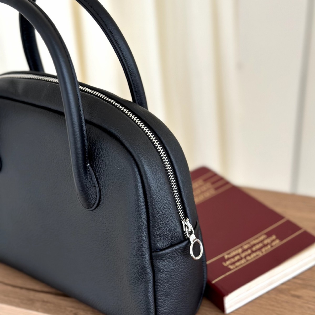 Genuine Top Grain Cowhide Leather Shell Bag For Women, Japanese Classic Aeta Boston Handbag Soft Leather 2024 - Thumbnail 4