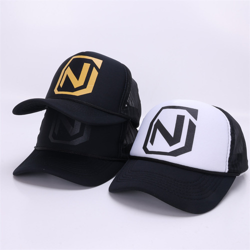 Men's Fashionable Streetwear Letter-Print Sun Visor Baseball Cap – Outdoor UV-Protective Mesh Hat