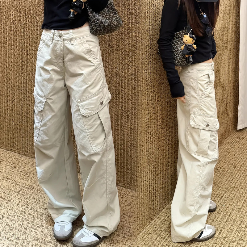 Cross-Border European and American Casual Work Pants for Women, 2026 Spring and Autumn New American Style Trendy Quick-Dry Loose Versatile Straight-Leg Pants Cross-Border European and American Casual Work Pants for Women, 2026 Spring and Autumn New American Style Trendy Quick-Dry Loose Versatile Straight-Leg Pants
