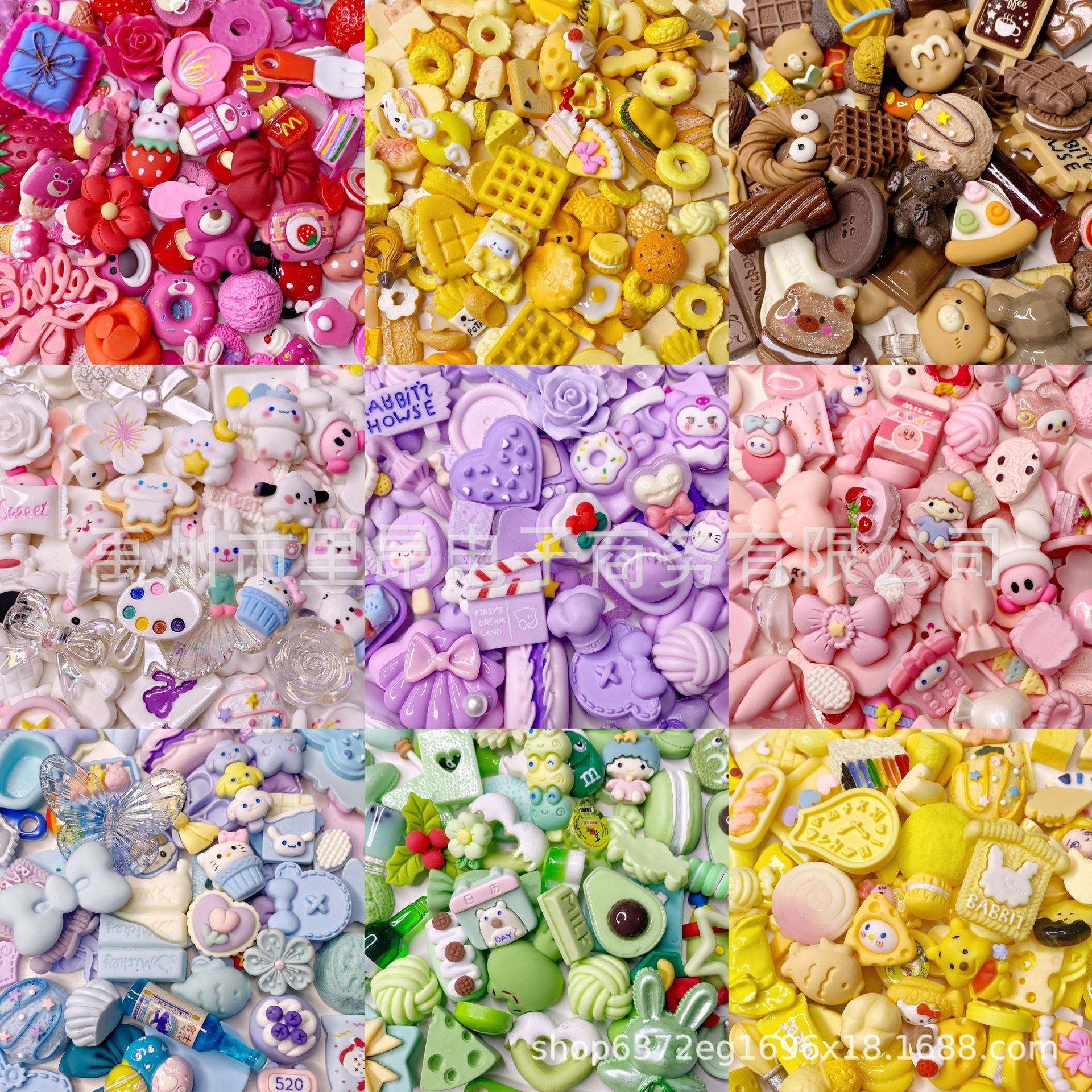 Creative Cartoon Resin Lucky Bag Mobile Phone Case Cream Gel diy Material Bag Girl Hairpin Goo Card Accessories Decoration