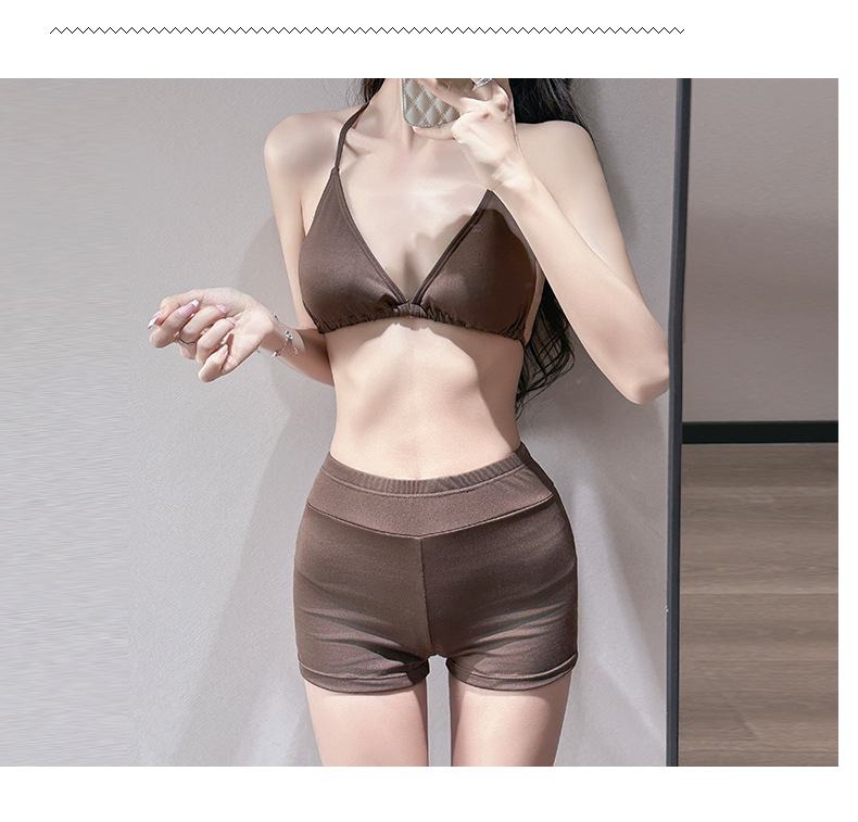 Women's Retro Three Piece Swimsuit Set Long Sleeved Bikini Slimming Flattering Irregular Skirt Style For Hot Springs_ecoleips.com
