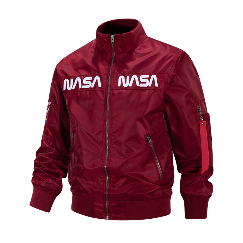 Chaqueta de béisbol transfronteriza de primavera y otoño, fina, moderna, con insignia bordada, estilo piloto de la NASA, para hombre, abrigo de trabajo de comercio exterior image 11