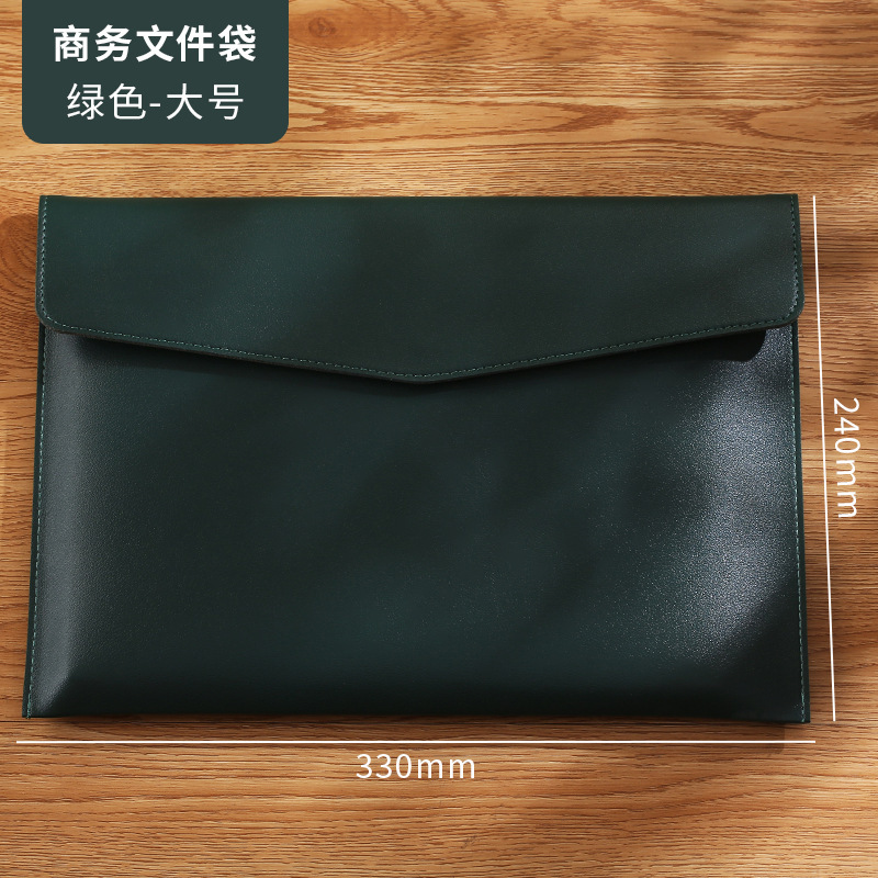 卸売 A4 レザー磁気バックルファイルバッグ大容量収納ファイルバッグ A5PU レザービジネスオフィス会議情報バッグ|undefined