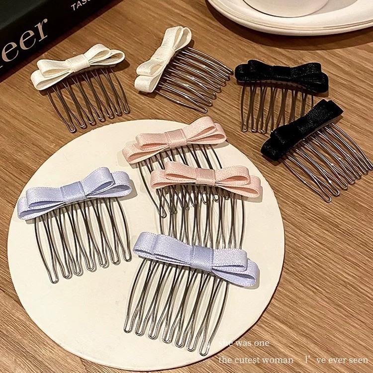 整理插梳发卡百搭插梳蝴蝶结刘海网红感碎发造型发夹高级侧边发梳