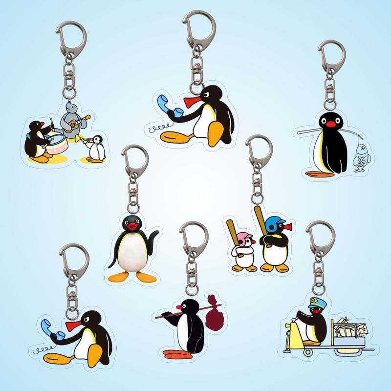 pingu Penguin Family Cartoon Funny Penguin Acrylic Keychain Creative Cute Bag Pendant Couple Pendant pingu Penguin Family Cartoon Funny Penguin Acrylic Keychain Creative Cute Bag Pendant Couple Pendant