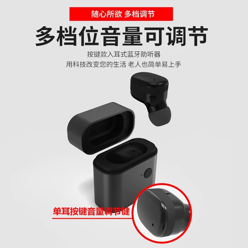 Deaf hearing aid for the elderly, behind-the-ear in-ear assistive hearing aid, digital noise reduction, ultra-long battery life, Bluetooth upgrade