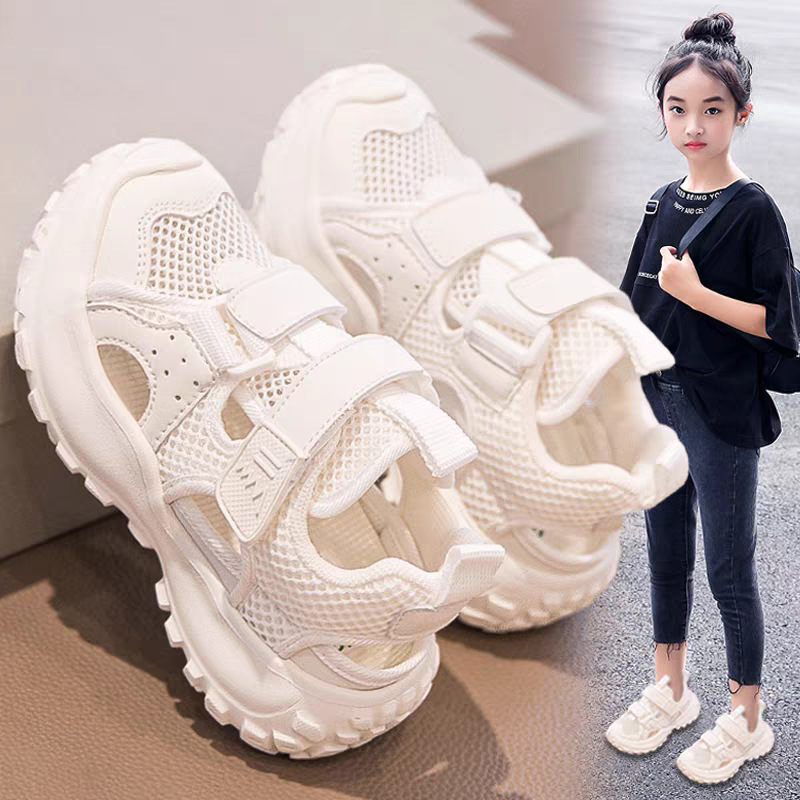 Children's breathable fashionable white sports sandals for boys made…