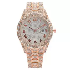Foreign Trade Export Hot Selling Baby's Breath Fashionable Roman Pattern Full of Diamonds Women's Watch Women's Watch Manufacturer Spot Wholesale