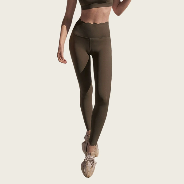 Green olive yoga pants (lace)