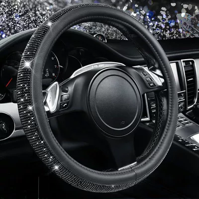 Steering Wheel Cover Amazon Hot-Selling | Steering wheel cover - black-diamond-38cm