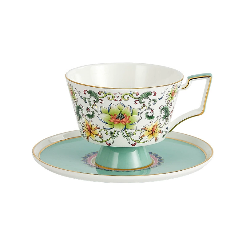 Coffee set, luxurious ceramic afternoon tea, tea cup