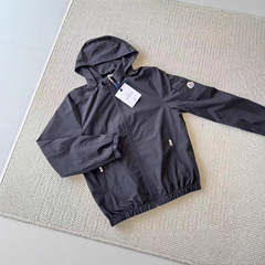 正确版mon蒙家男士抽绳连帽上衣服运动休闲风衣夹克外套男女同款