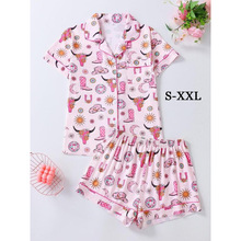 X 74106 Print Loungewear Set ӡ���ӼҶ�����װ�羳����ͨ