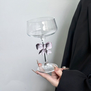 Bowknot Champagne Glasses for Women Slightly Tipsy Wine