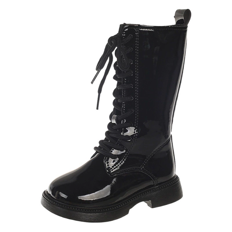 Женская обувь Зимние детские сапоги Весенне-Осенняя детская обувь Детские длинные сапоги 2023 Новые высокие сапоги на флисовой подкладке для девочек