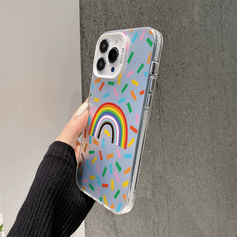 «Apple, творческий радужный мультфильм совместимый чехол для телефона, защитный чехол, iphone, 15promax»