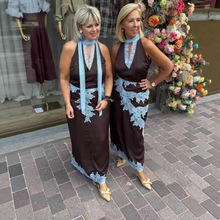 欧美风女装 个性设计感辣妹蕾丝拼接上衣显瘦半身裙