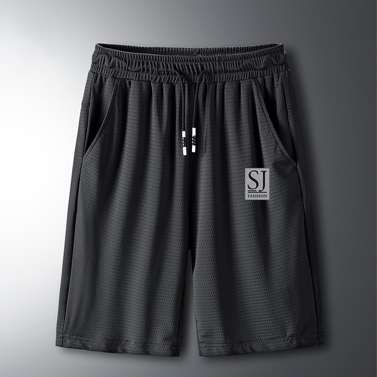 2023 Summer New Trendy Ice Silk Shorts for Men, Sports Casual Versatile Loose Five-Point Thin Air Conditioning Shorts