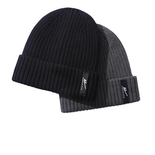 Relex hat for men, winter warm, lined and thick cold resistance bike hat, anti-cold new knitting beanie
