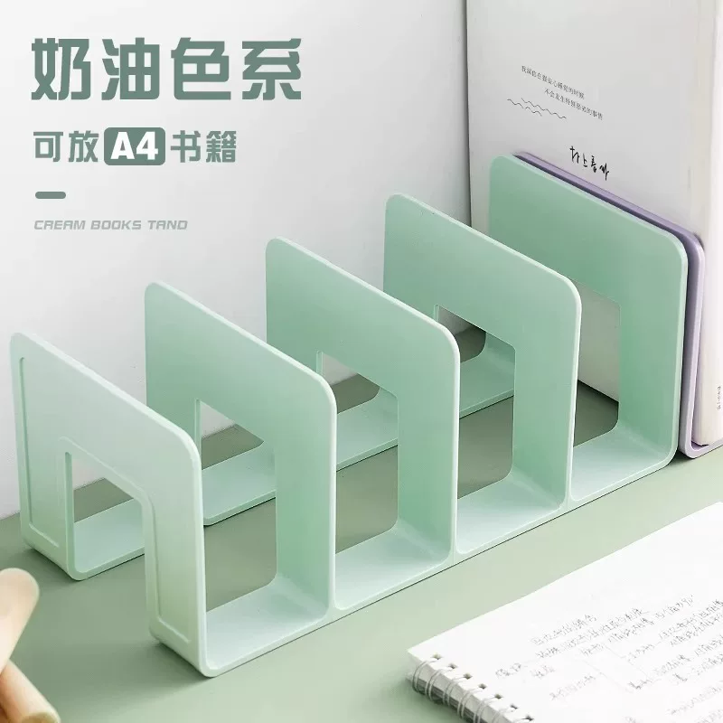 Table storage system, plastic bookshelf, reading, clips included