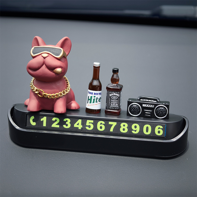 Car Temporary Parking Number Plate, Vehicle-Mounted 3D Moving Phone Number Plate, Personalized Creative High-End Interior Decoration