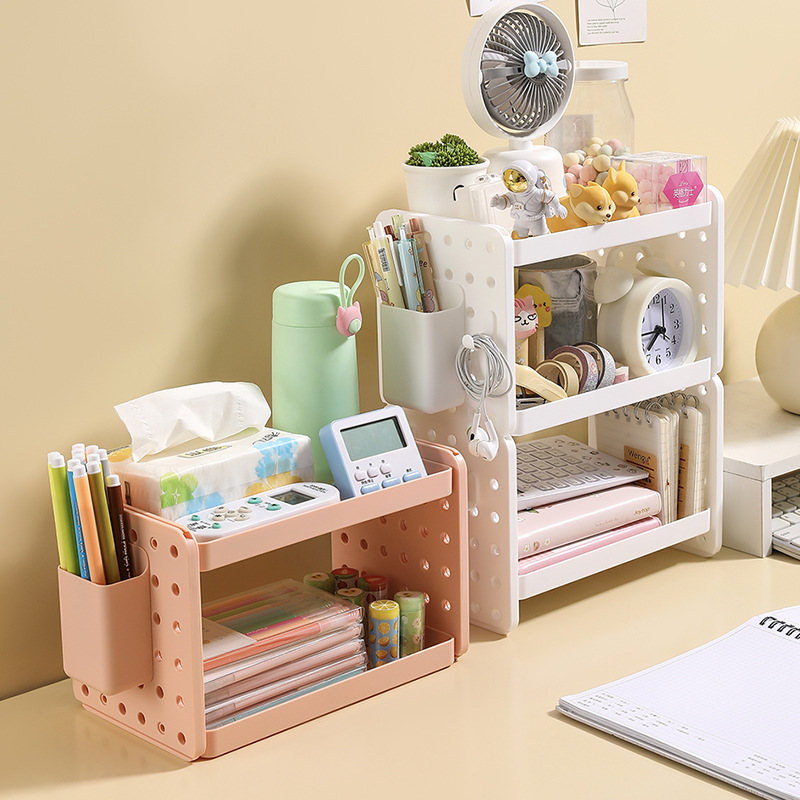 Desk Stationery Storage Rack Acrylic Desktop Sundries Storage Rack Office Workstation Dormitory Table Small Shelf
