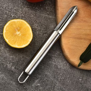 Stainless Steel Peeler Household Straight One-Word Fruit, Vegetable, Melon, Potato Peeling Knife Kitchen Gadget Tip Labor-Saving