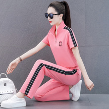 2023年夏季新款时尚运动套装洋气减龄韩版爆款女士休闲两件套薄款