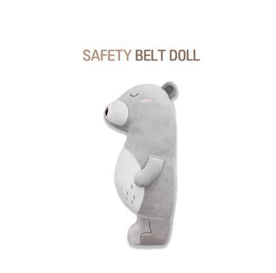 Cartoon Cute Interior Children's — Seat belt shoulder pad - grey-bear-45-50cm