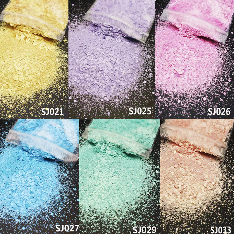 新品指甲耐溶剂闪粉亮片大小水晶日系美甲贴片滴胶DIY手机壳闪粉