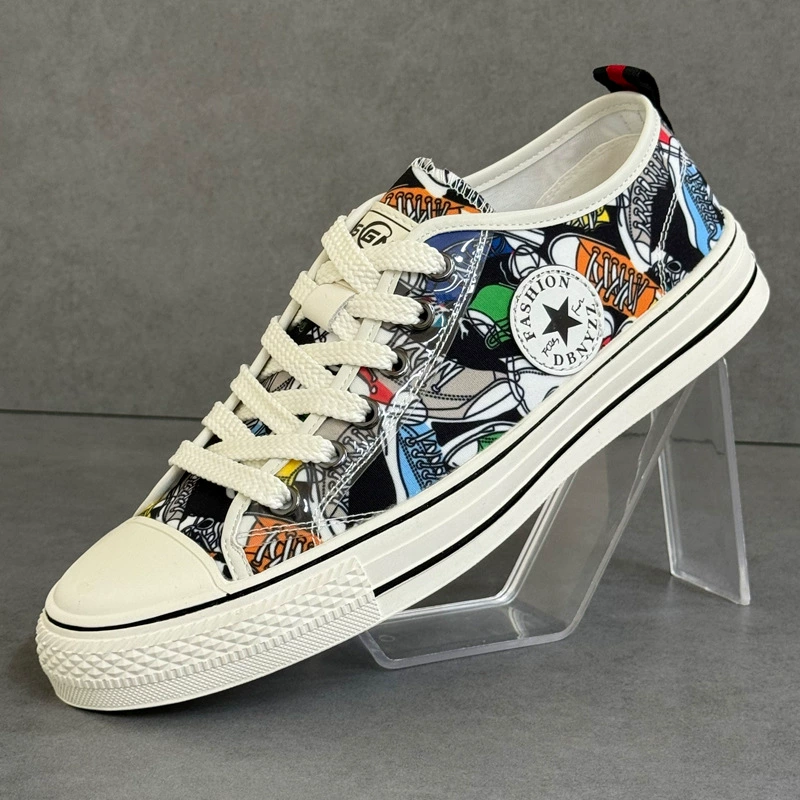 Мужские летние дышащие парусиновые туфли, мужская модная модная обувь, модные повседневные универсальные студенческие кроссовки в корейском стиле на толстой подошве с низким вырезом