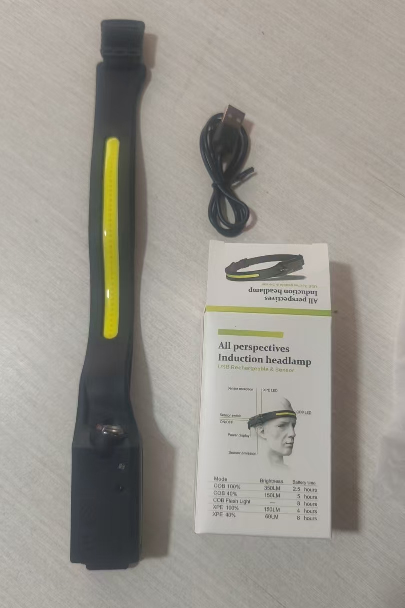 Linterna frontal con sensor de silicona para exteriores, batería de litio recargable, lámpara de minería, montada en la cabeza, batería de ultra larga duración, luz potente, linterna frontal con sensor recargable image 26