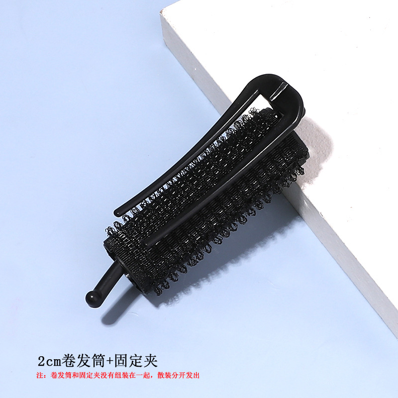 대량 2.0cm 검은 머리 curler + 고정 클립